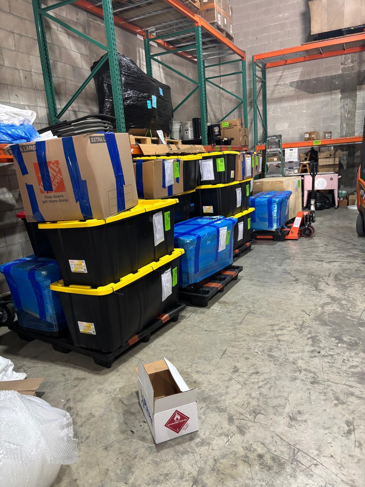 Operaciones de carga en almacén
